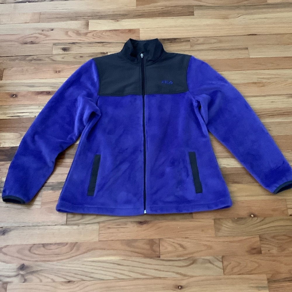 Fila purple velour track jacket